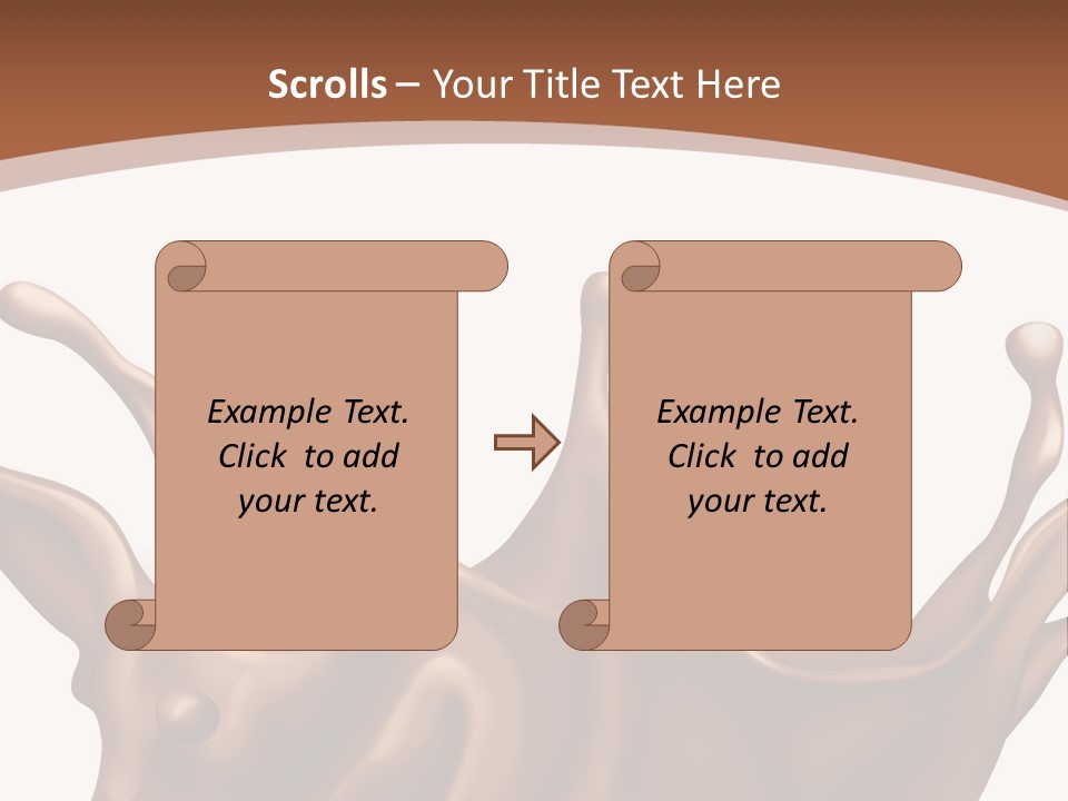 A Chocolate Splash On A White Background PowerPoint Template