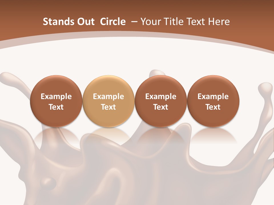 A Chocolate Splash On A White Background PowerPoint Template