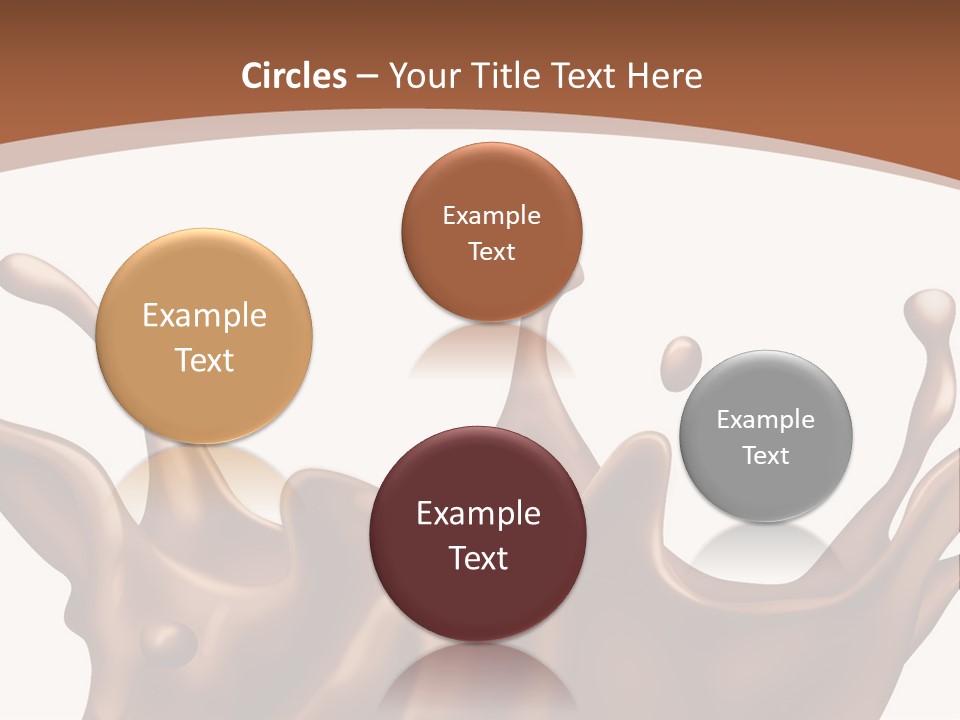 A Chocolate Splash On A White Background PowerPoint Template