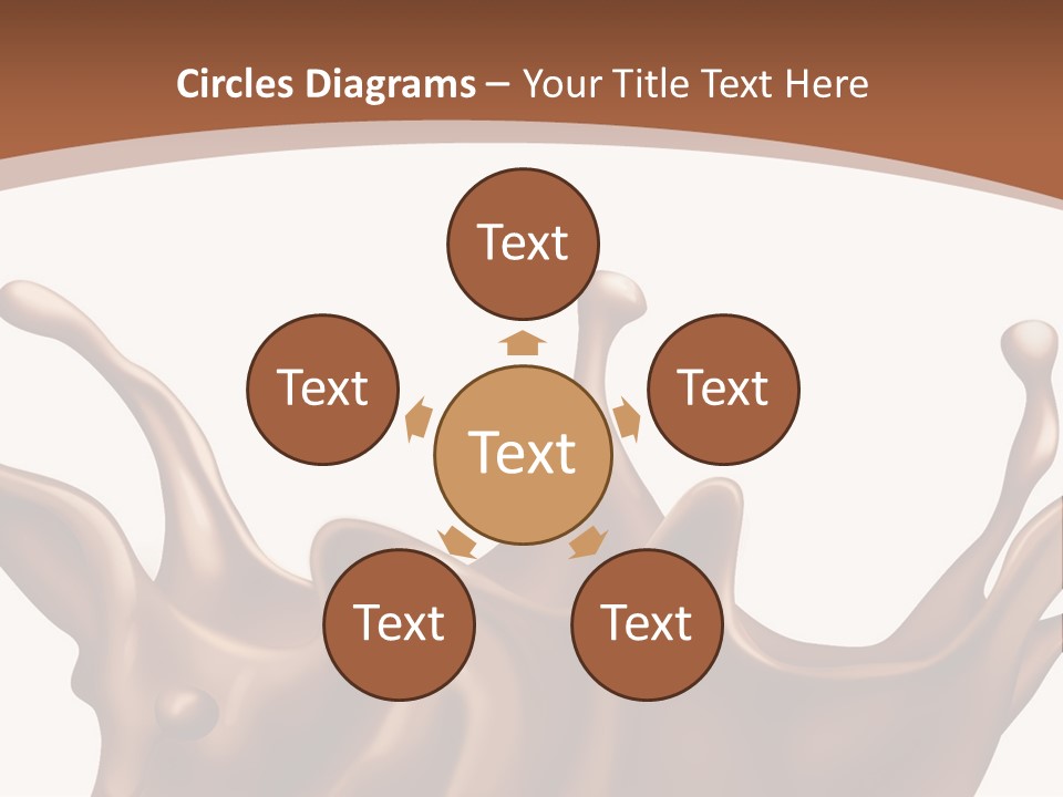 A Chocolate Splash On A White Background PowerPoint Template