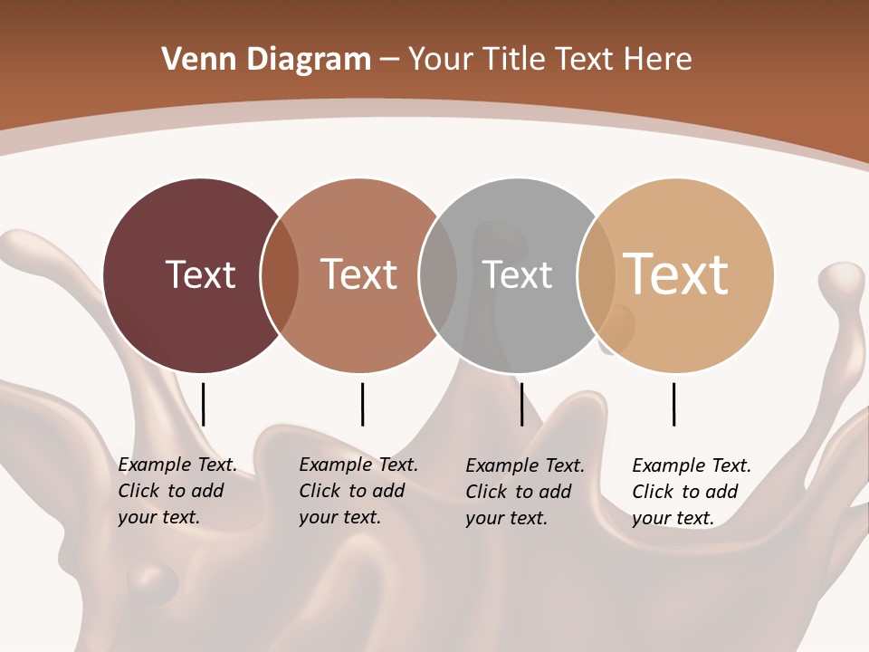 A Chocolate Splash On A White Background PowerPoint Template