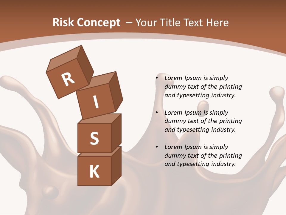 A Chocolate Splash On A White Background PowerPoint Template