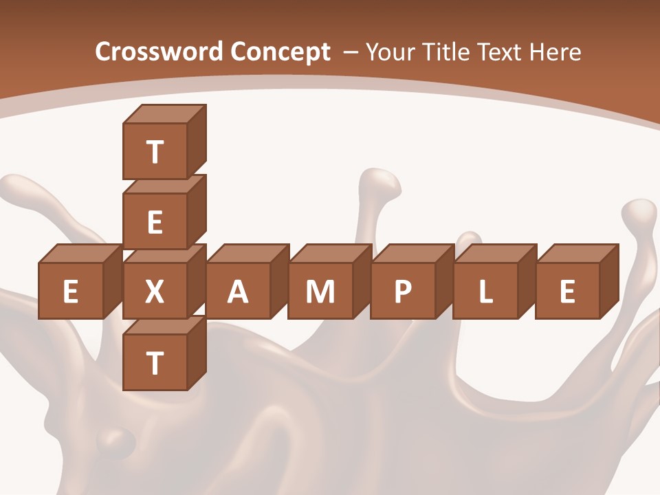 A Chocolate Splash On A White Background PowerPoint Template