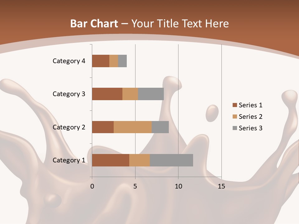 A Chocolate Splash On A White Background PowerPoint Template