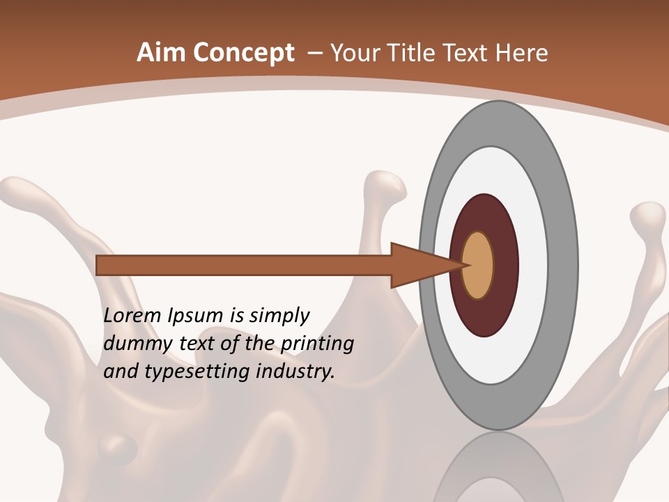 A Chocolate Splash On A White Background PowerPoint Template