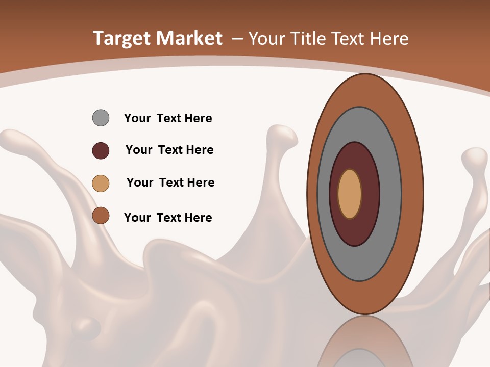 A Chocolate Splash On A White Background PowerPoint Template