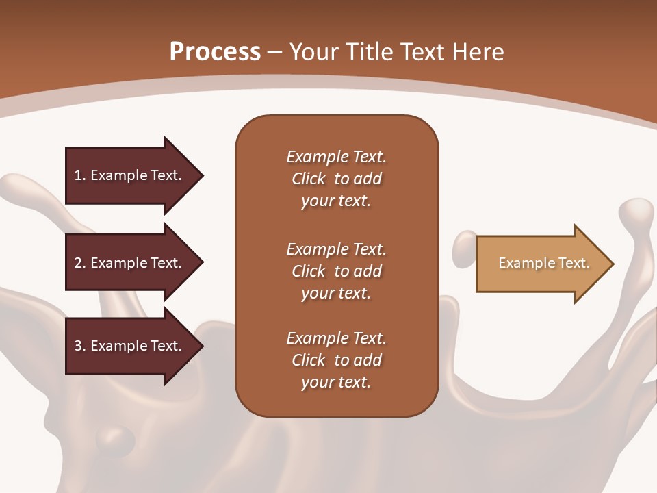 A Chocolate Splash On A White Background PowerPoint Template