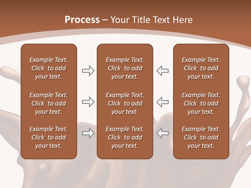 A Chocolate Splash On A White Background PowerPoint Template