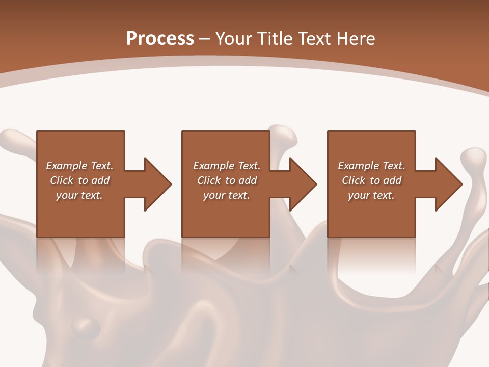 A Chocolate Splash On A White Background PowerPoint Template