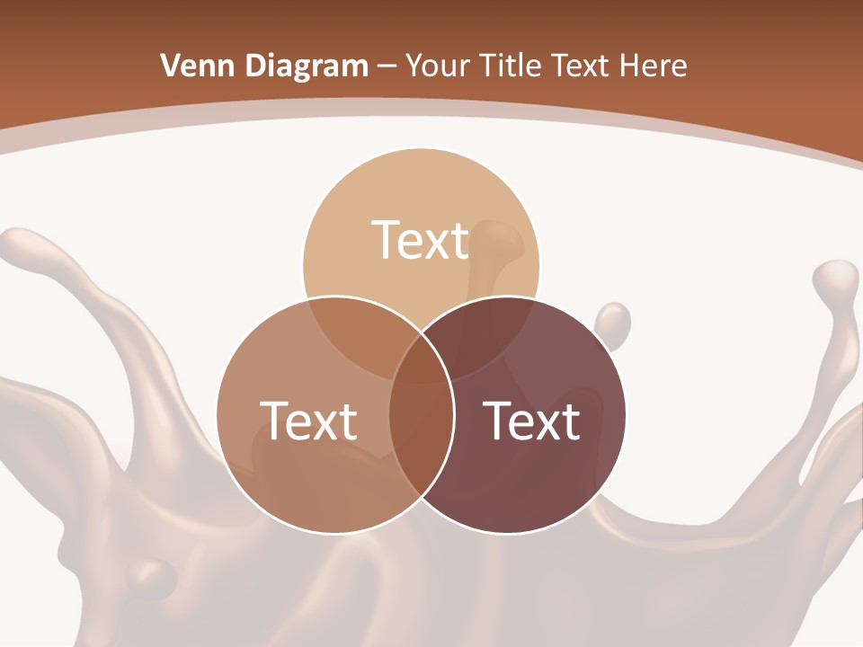 A Chocolate Splash On A White Background PowerPoint Template