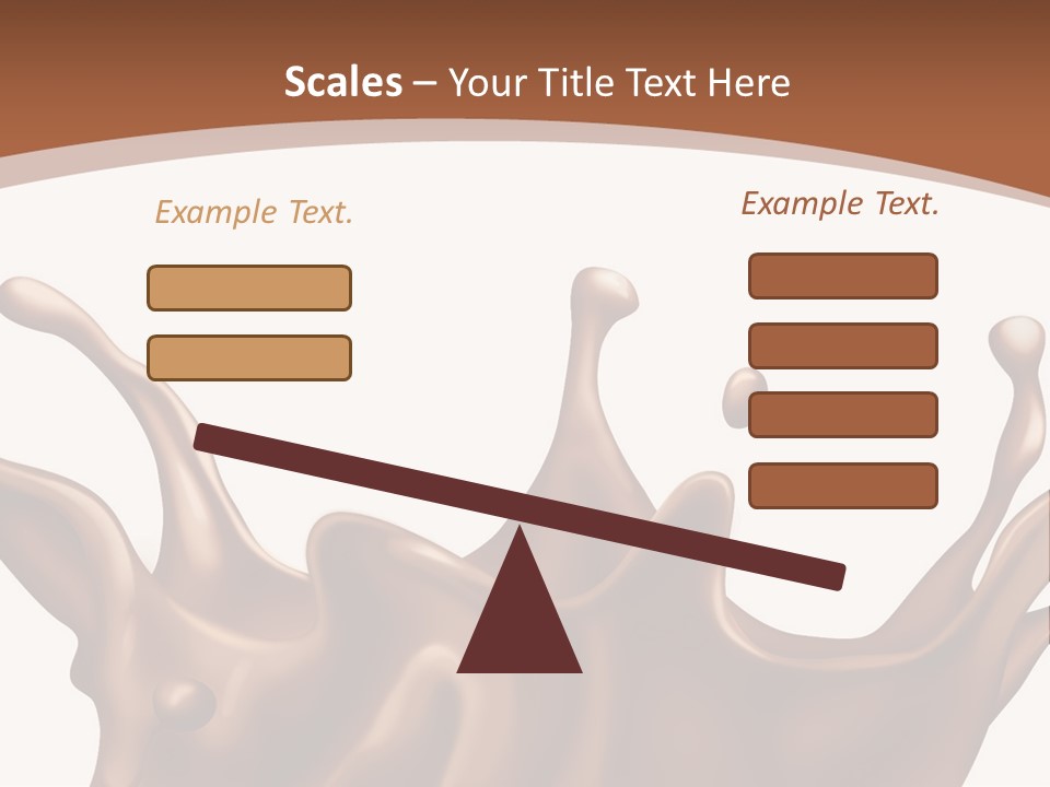 A Chocolate Splash On A White Background PowerPoint Template