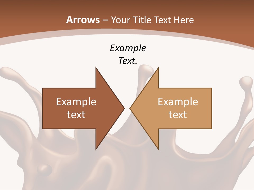 A Chocolate Splash On A White Background PowerPoint Template