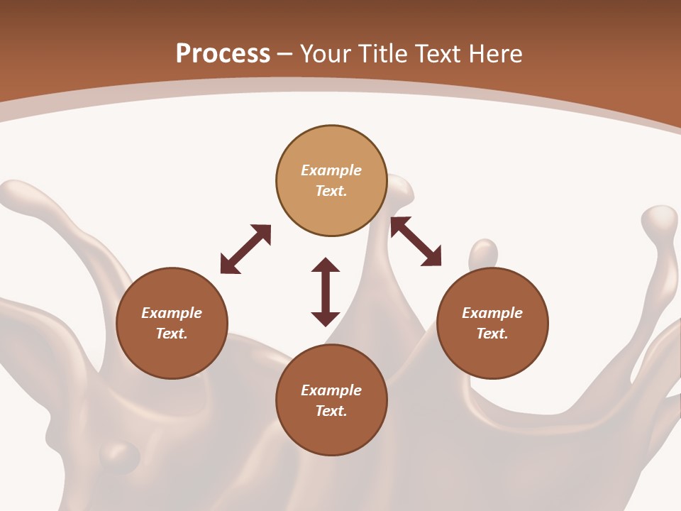 A Chocolate Splash On A White Background PowerPoint Template