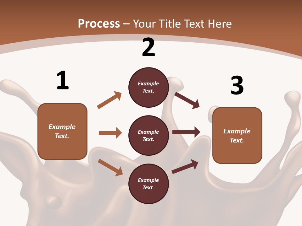 A Chocolate Splash On A White Background PowerPoint Template