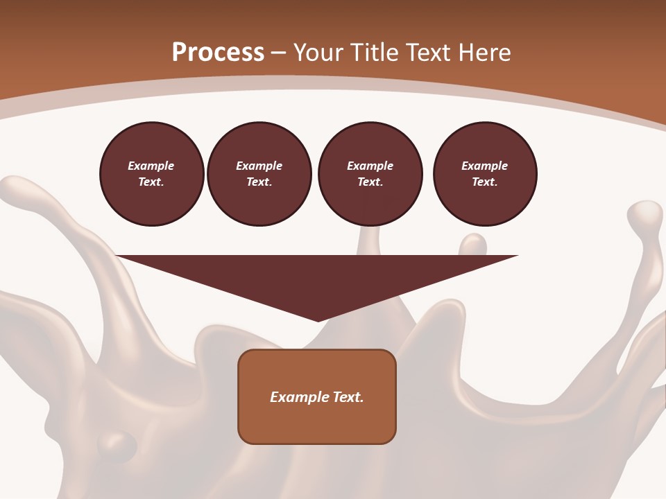 A Chocolate Splash On A White Background PowerPoint Template