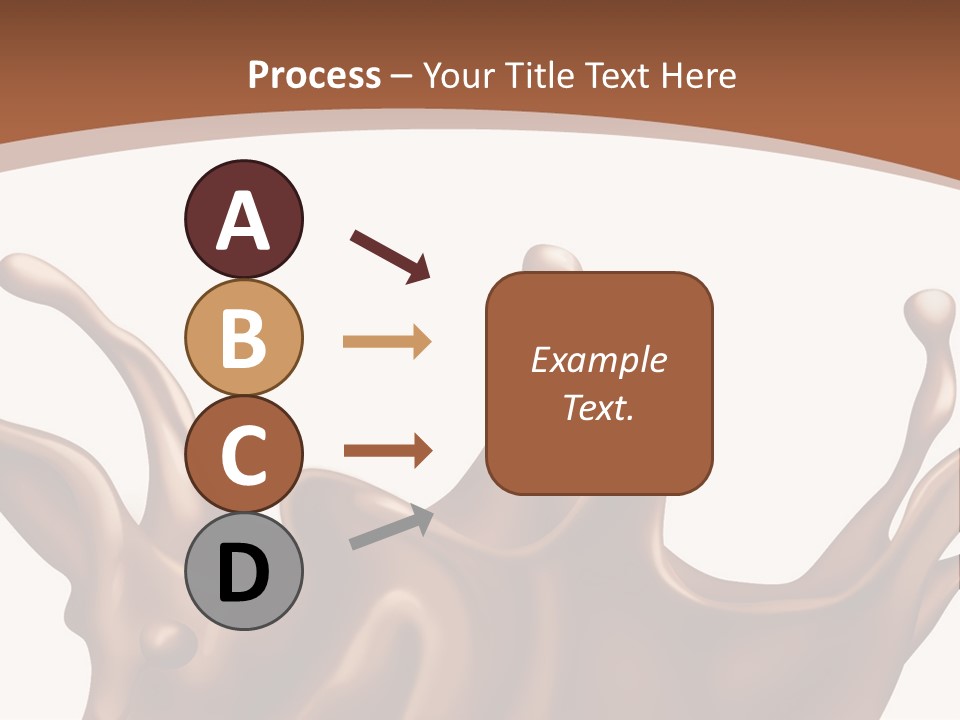 A Chocolate Splash On A White Background PowerPoint Template