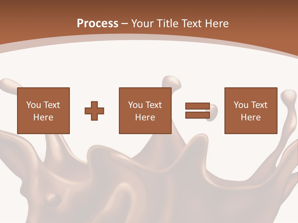 A Chocolate Splash On A White Background PowerPoint Template
