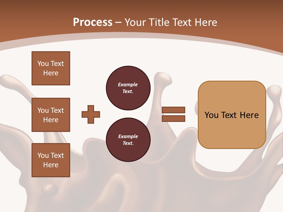 A Chocolate Splash On A White Background PowerPoint Template