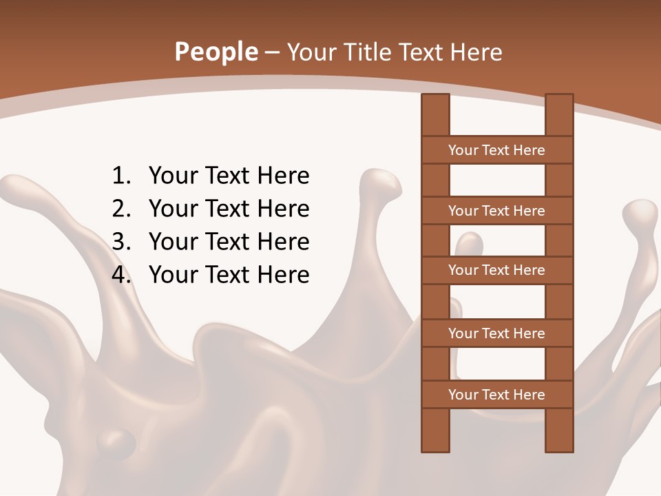 A Chocolate Splash On A White Background PowerPoint Template