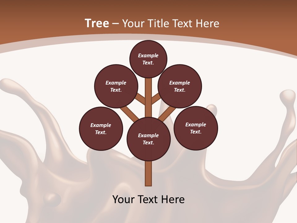 A Chocolate Splash On A White Background PowerPoint Template