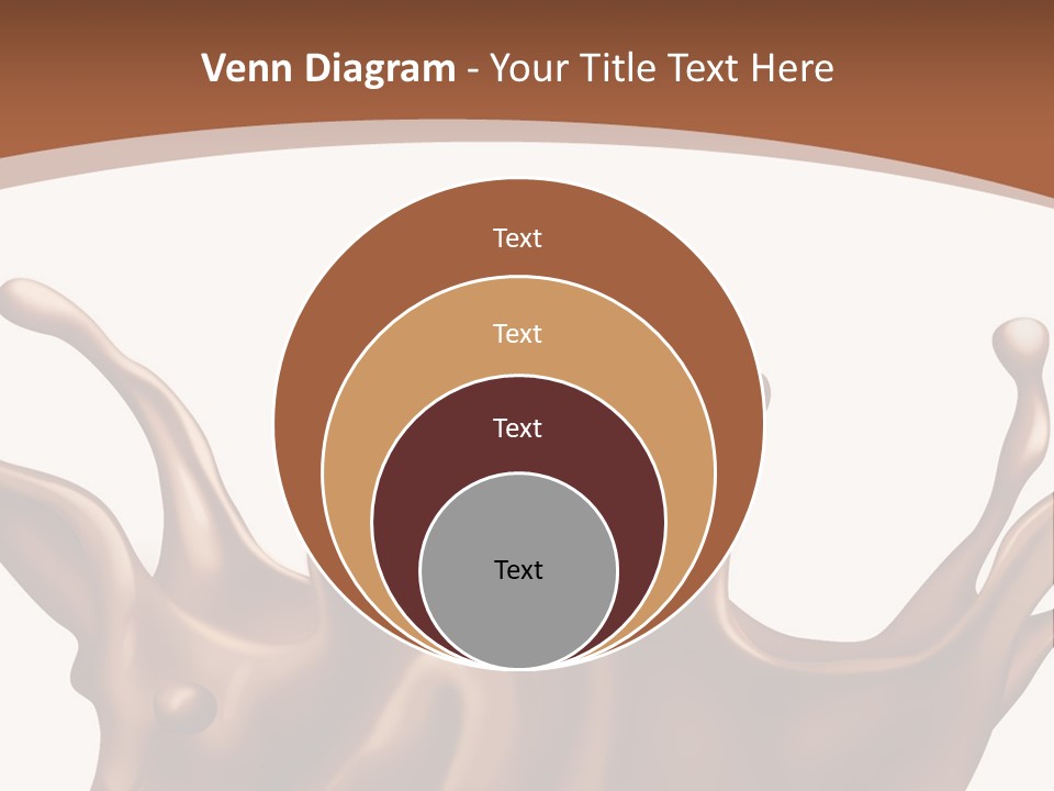 A Chocolate Splash On A White Background PowerPoint Template