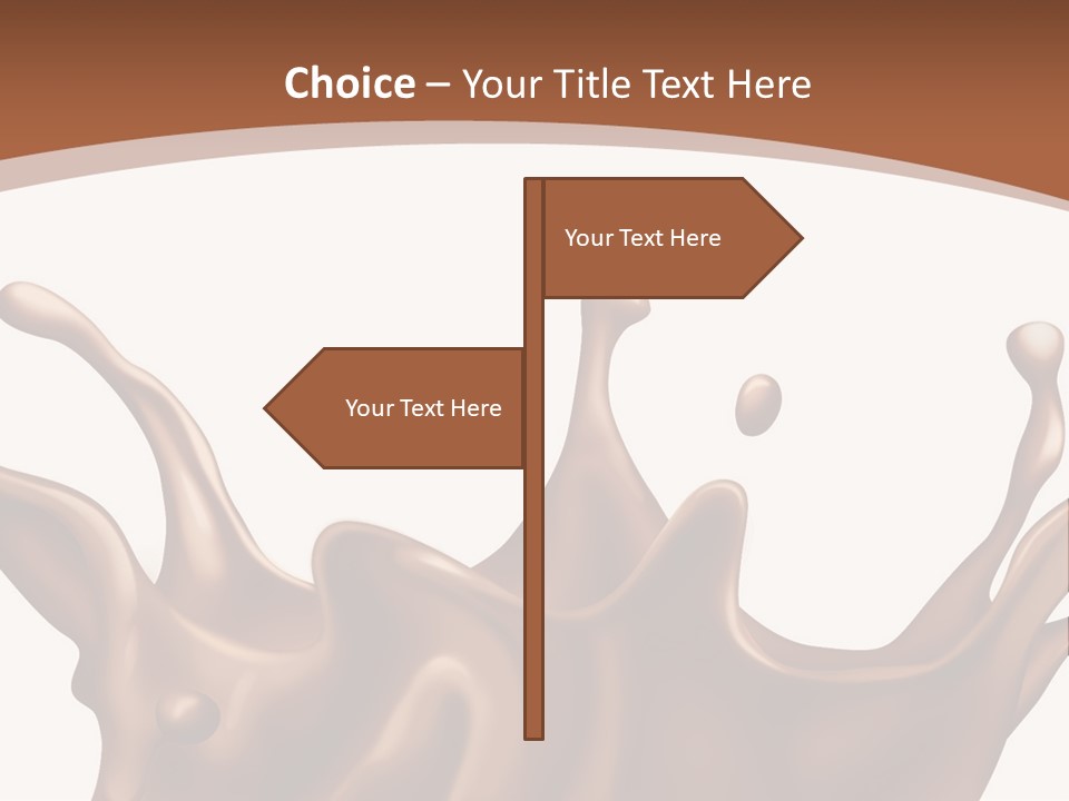 A Chocolate Splash On A White Background PowerPoint Template