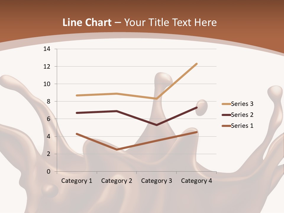 A Chocolate Splash On A White Background PowerPoint Template
