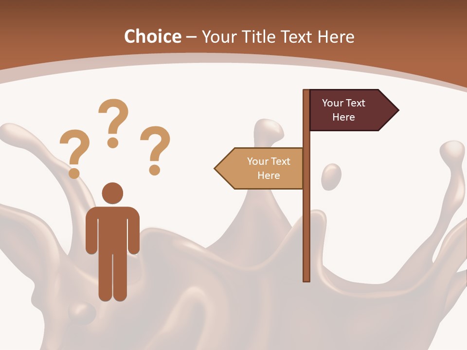 A Chocolate Splash On A White Background PowerPoint Template