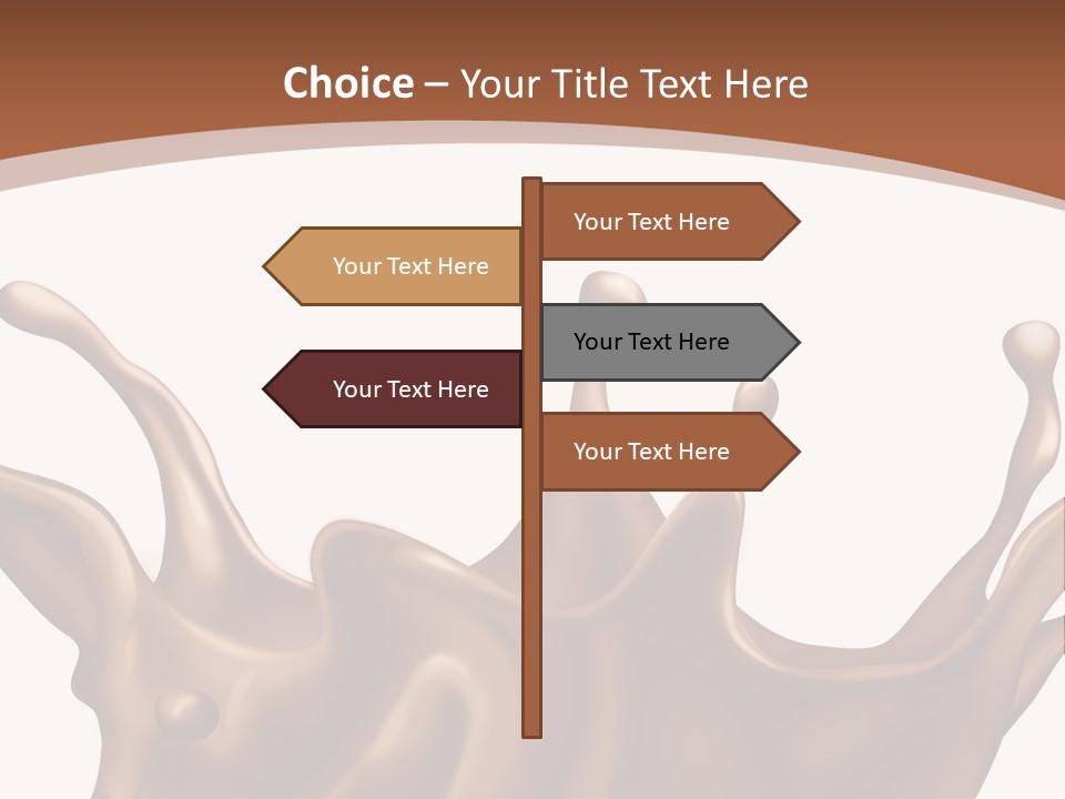 A Chocolate Splash On A White Background PowerPoint Template