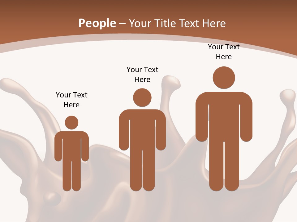 A Chocolate Splash On A White Background PowerPoint Template