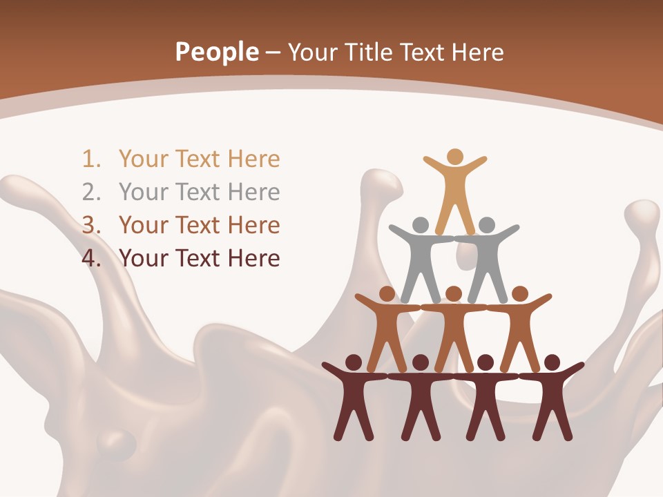 A Chocolate Splash On A White Background PowerPoint Template