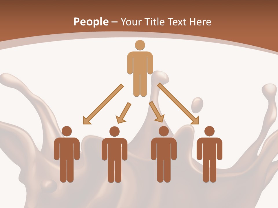 A Chocolate Splash On A White Background PowerPoint Template