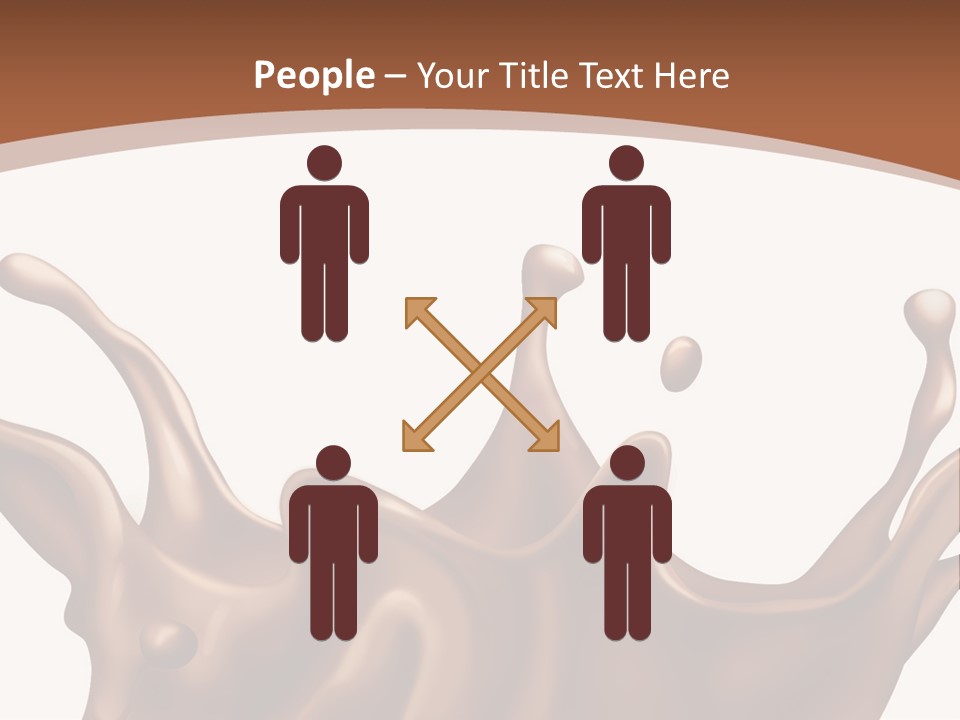 A Chocolate Splash On A White Background PowerPoint Template