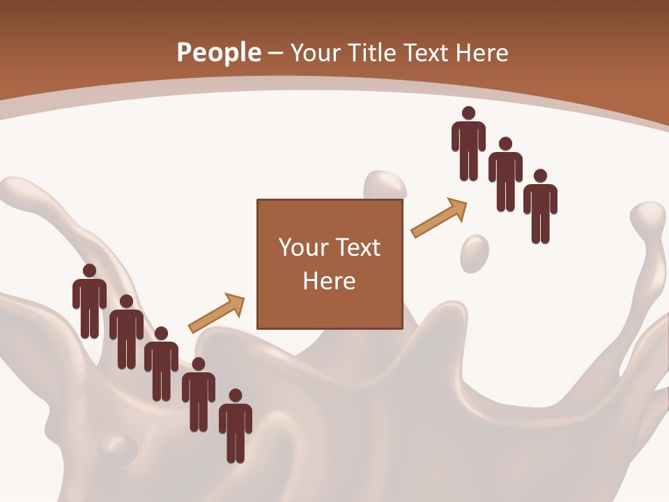 A Chocolate Splash On A White Background PowerPoint Template