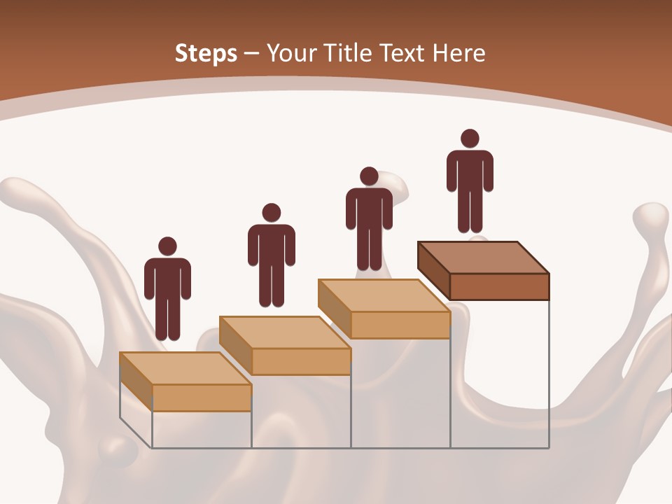 A Chocolate Splash On A White Background PowerPoint Template