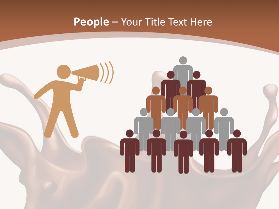 A Chocolate Splash On A White Background PowerPoint Template