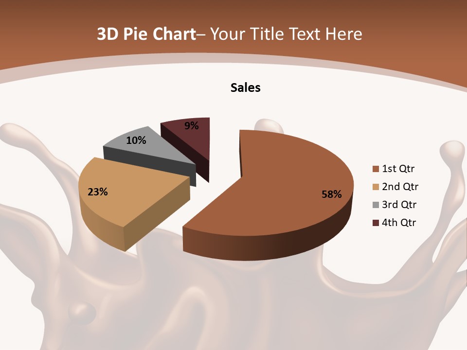 A Chocolate Splash On A White Background PowerPoint Template