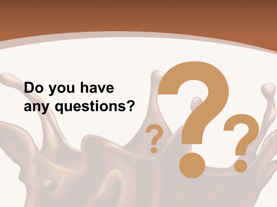 A Chocolate Splash On A White Background PowerPoint Template