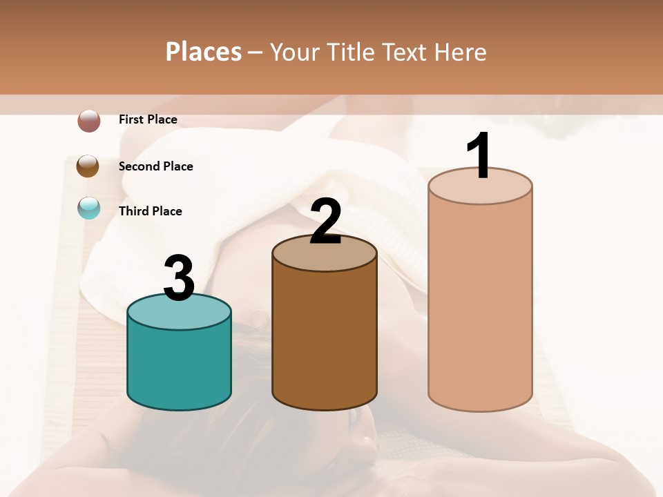 A Woman Laying On A Mat With A Towel On It PowerPoint Template