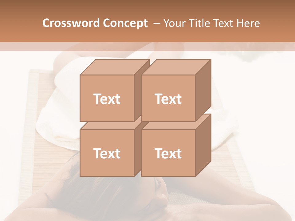 A Woman Laying On A Mat With A Towel On It PowerPoint Template