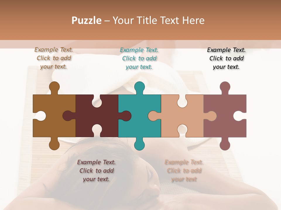 A Woman Laying On A Mat With A Towel On It PowerPoint Template