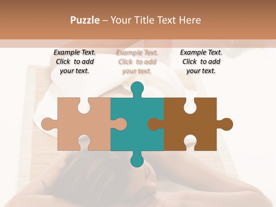 A Woman Laying On A Mat With A Towel On It PowerPoint Template