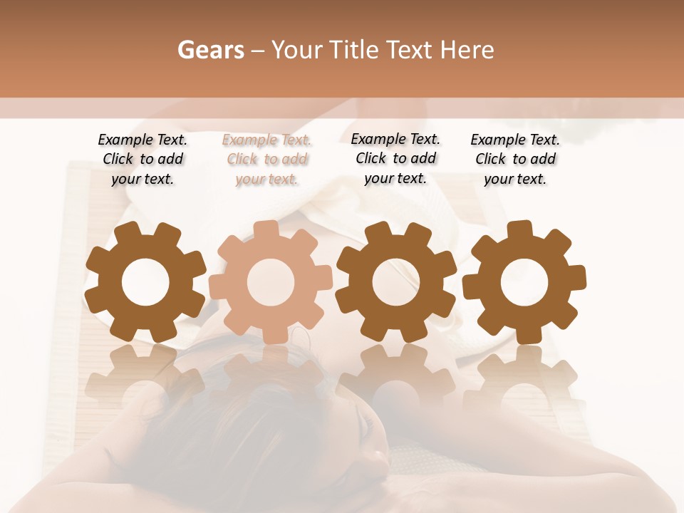 A Woman Laying On A Mat With A Towel On It PowerPoint Template