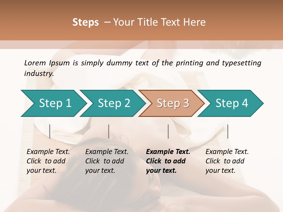 A Woman Laying On A Mat With A Towel On It PowerPoint Template