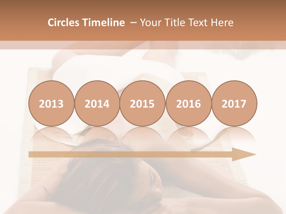A Woman Laying On A Mat With A Towel On It PowerPoint Template