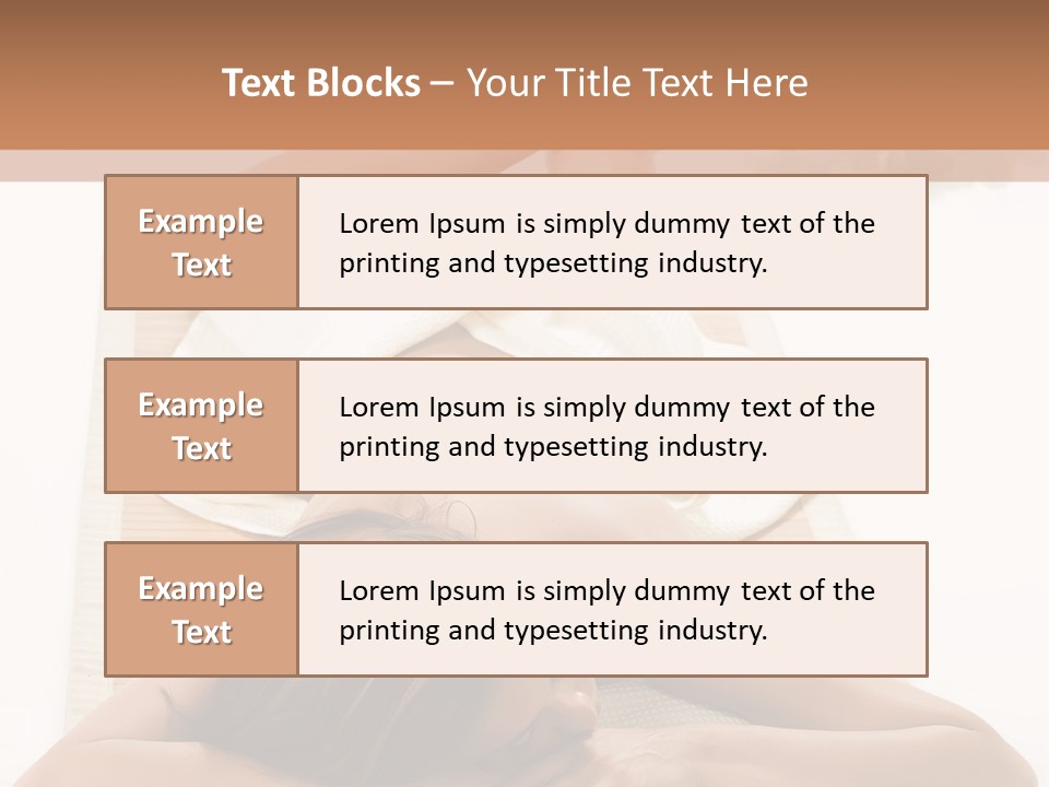 A Woman Laying On A Mat With A Towel On It PowerPoint Template