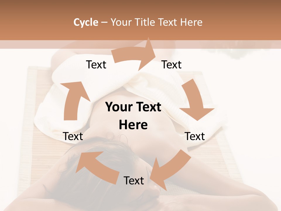 A Woman Laying On A Mat With A Towel On It PowerPoint Template