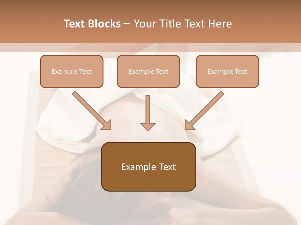 A Woman Laying On A Mat With A Towel On It PowerPoint Template