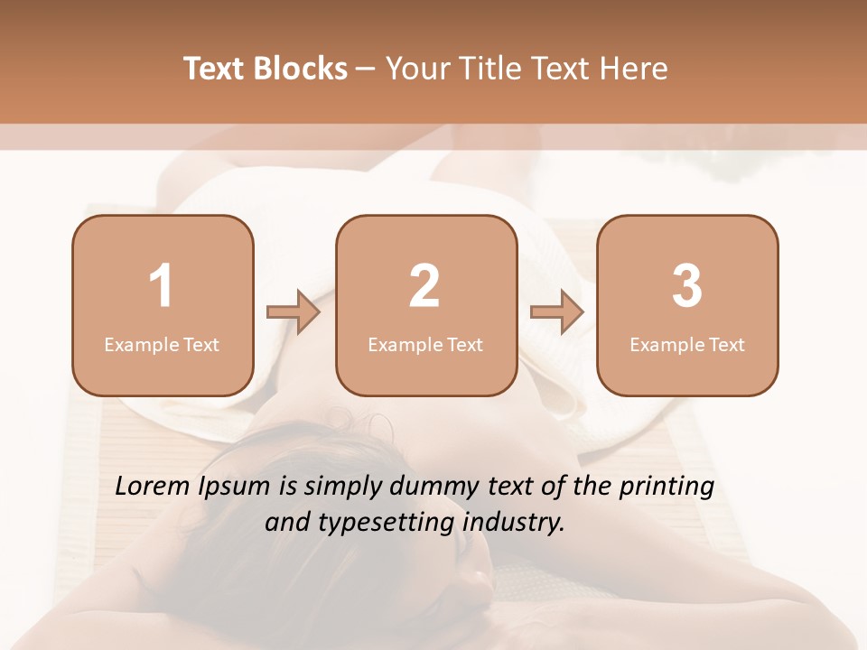 A Woman Laying On A Mat With A Towel On It PowerPoint Template