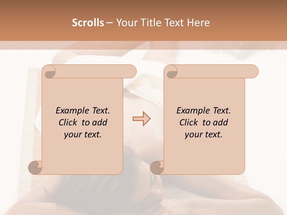 A Woman Laying On A Mat With A Towel On It PowerPoint Template